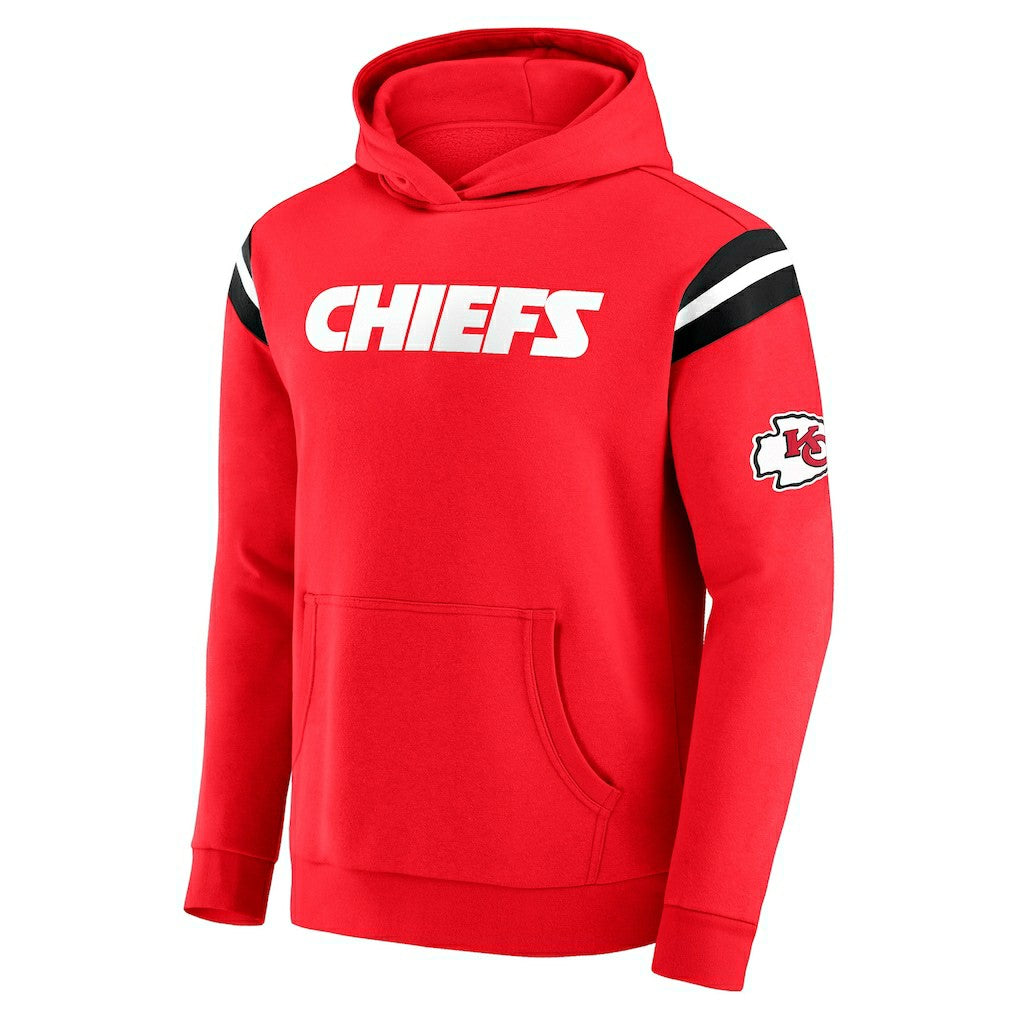 Darius Rucker Collection Football Washed Pullover Hoodie - Kansas City Chiefs Hoodies