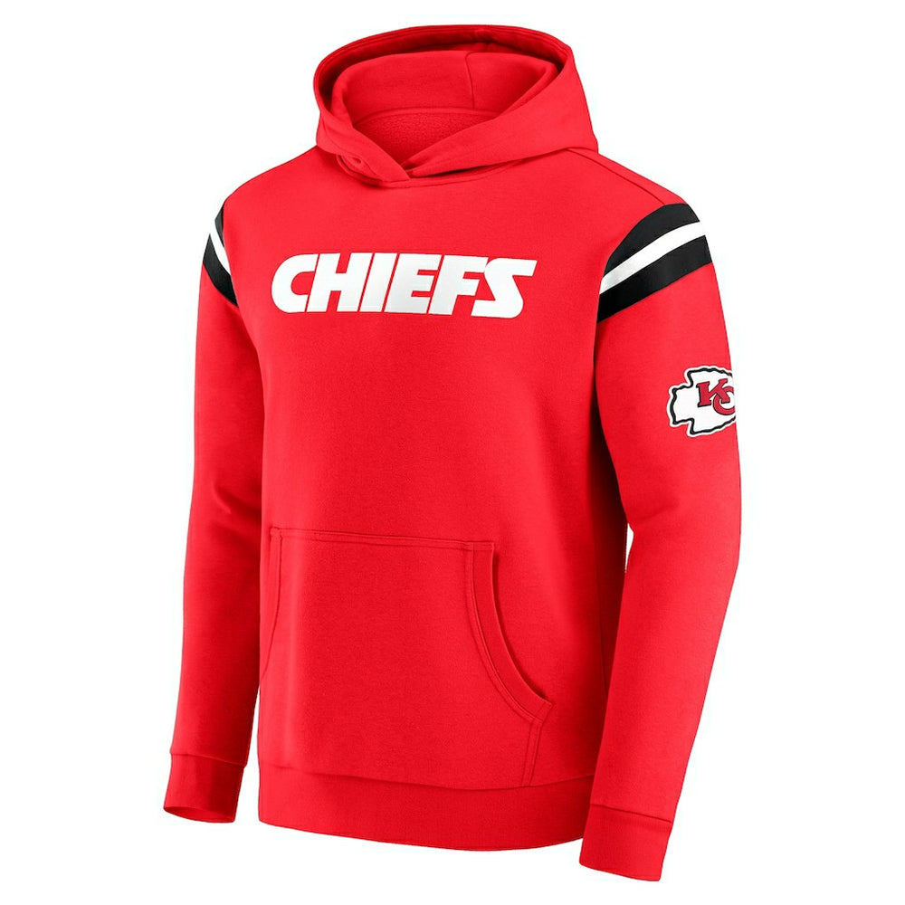 Darius Rucker Collection Football Washed Pullover Hoodie - Kansas City Chiefs Hoodies