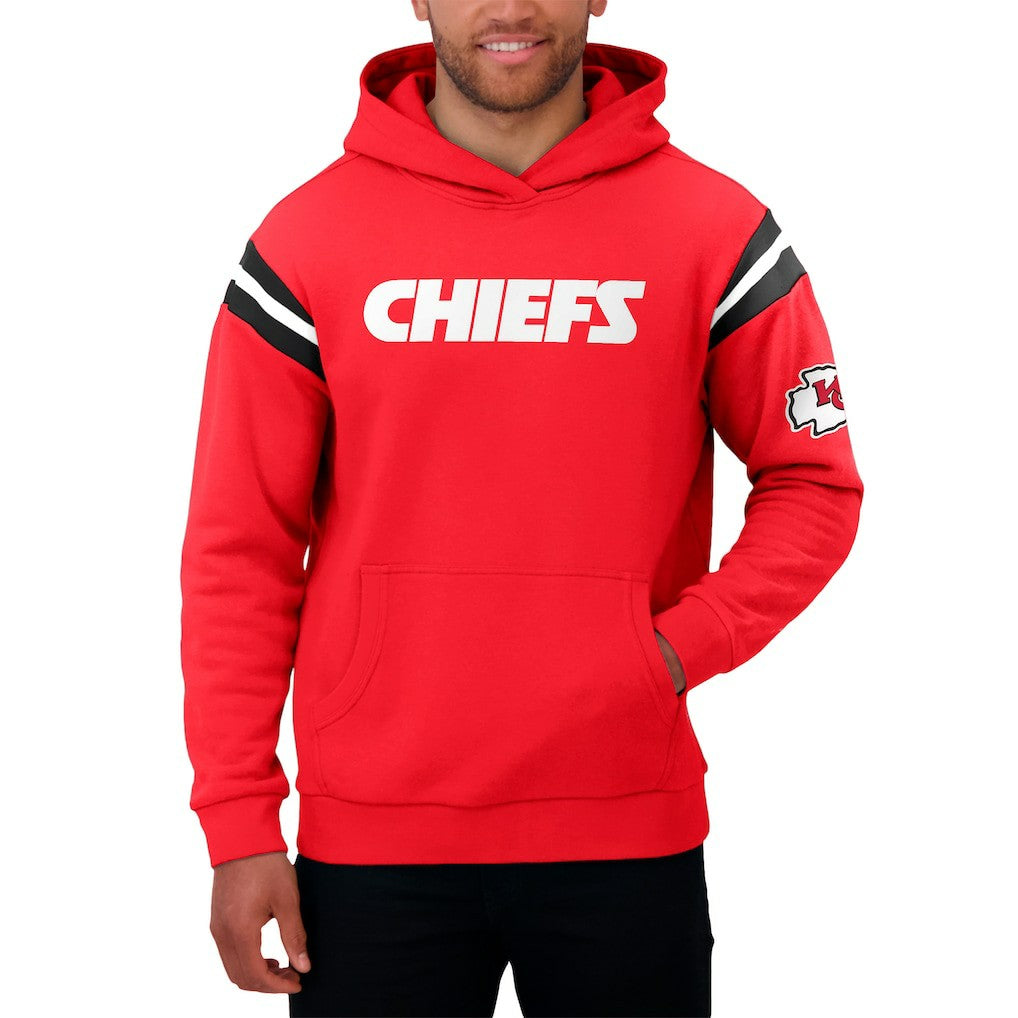 Darius Rucker Collection Football Washed Pullover Hoodie - Kansas City Chiefs Hoodies