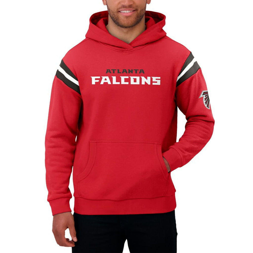 Darius Rucker Collection Football Washed Pullover Hoodie - Atlanta Falcons Hoodies