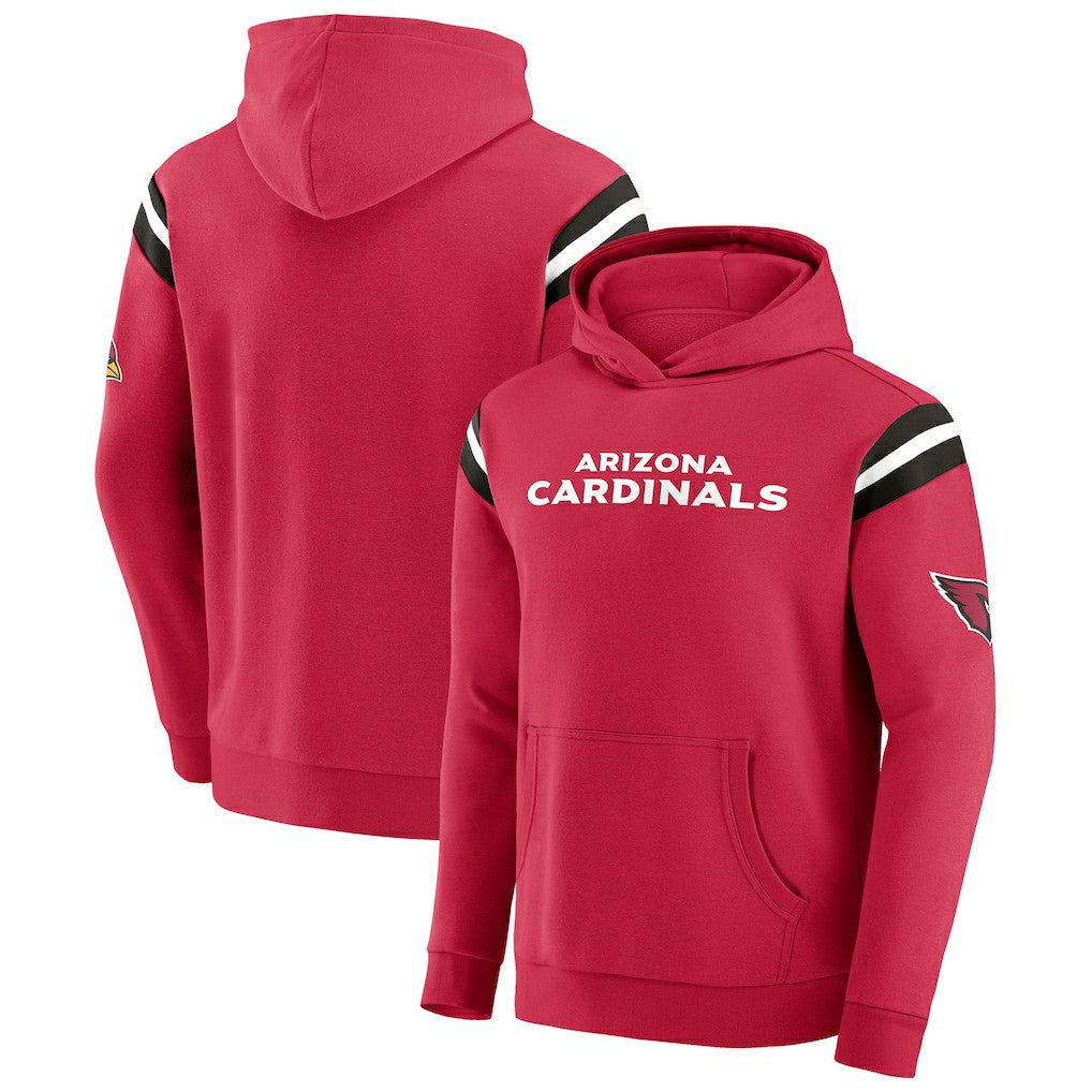 Darius Rucker Collection Football Washed Pullover Hoodie - Arizona Cardinals Hoodies