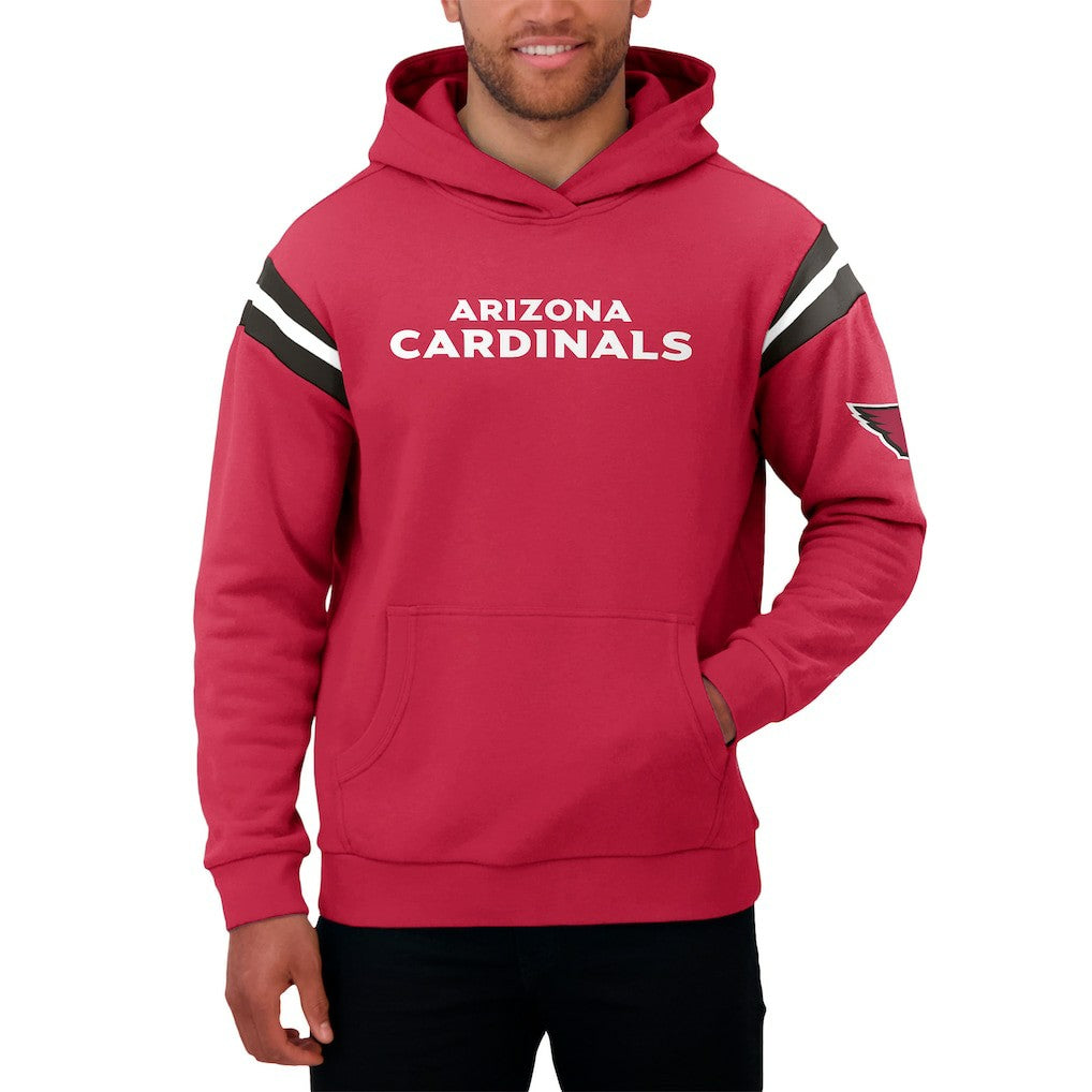 Darius Rucker Collection Football Washed Pullover Hoodie - Arizona Cardinals Hoodies