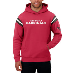 Darius Rucker Collection Football Washed Pullover Hoodie - Arizona Cardinals Hoodies