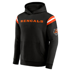 Darius Rucker Collection Football Washed Pullover Hoodie - Cincinnati Bengals Hoodies