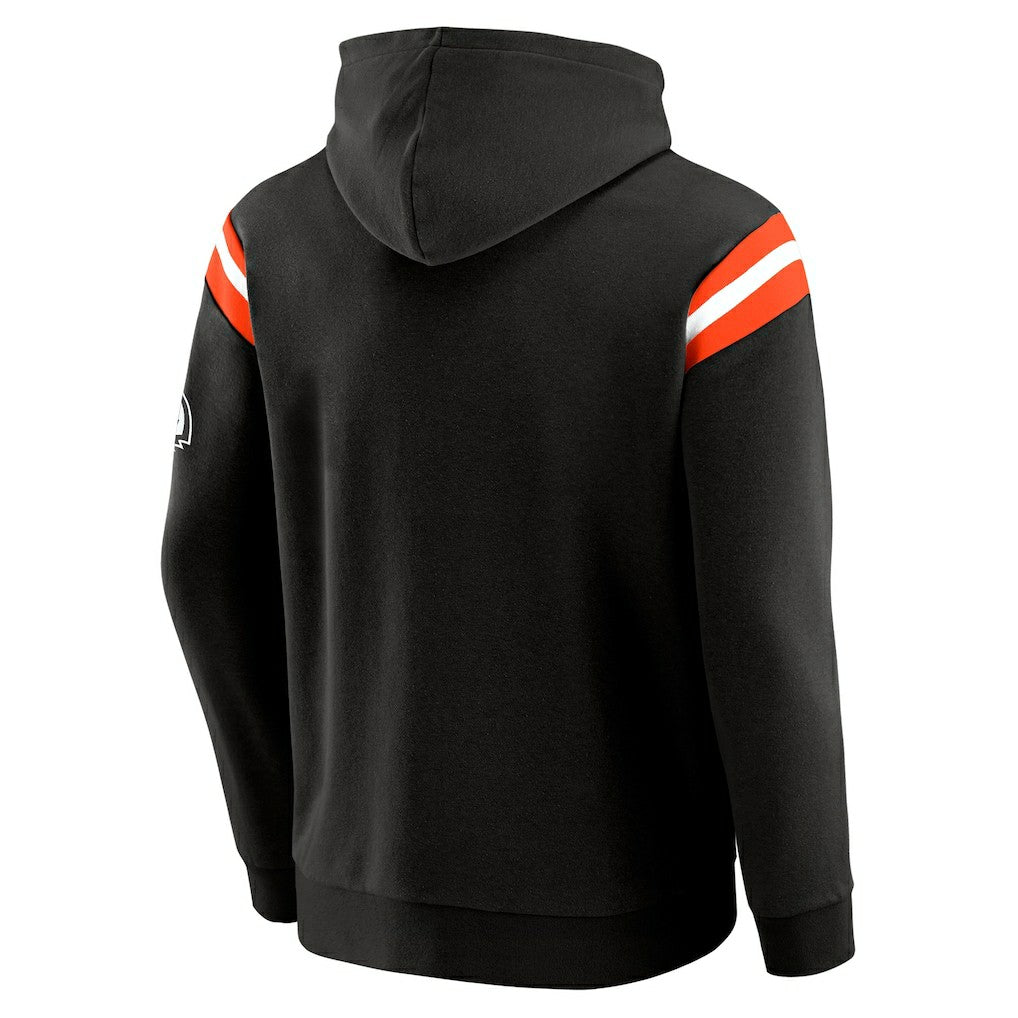 Darius Rucker Collection Football Washed Pullover Hoodie - Cincinnati Bengals Hoodies
