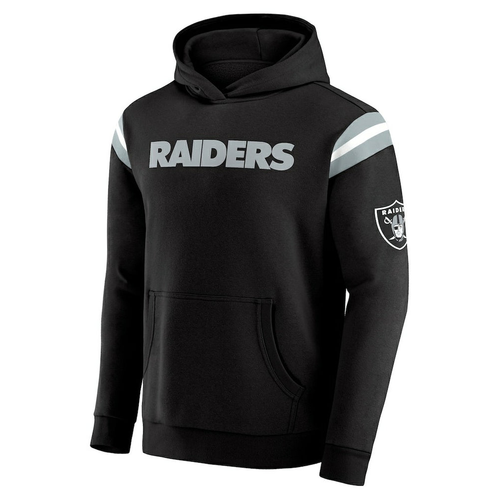 Darius Rucker Collection Football Washed Pullover Hoodie - Las Vegas Raiders Hoodies