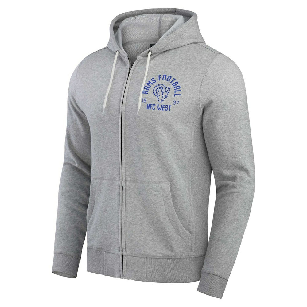Darius Rucker Collection Vintage Stripe Full-Zip Hoodie - Los Angeles Rams Hoodies
