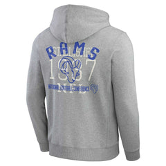 Darius Rucker Collection Vintage Stripe Full-Zip Hoodie - Los Angeles Rams Hoodies
