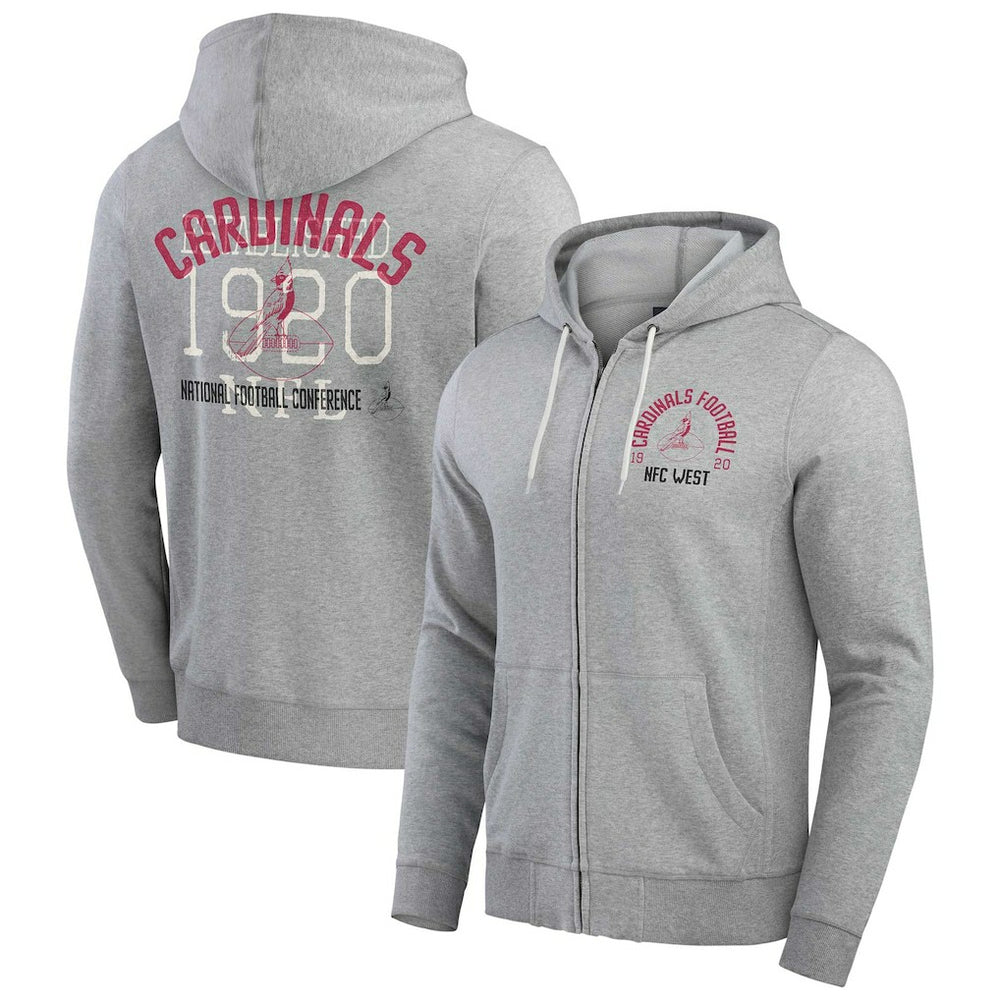 Darius Rucker Collection Vintage Stripe Full-Zip Hoodie - Arizona Cardinals Hoodies