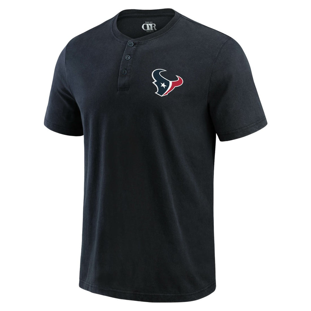 Darius Rucker Collection Washed Henley T-Shirt - Houston Texans T-shirts