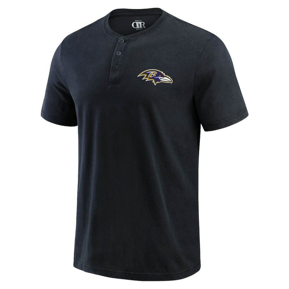 Darius Rucker Collection Washed Henley T-Shirt - Baltimore Ravens T-shirts