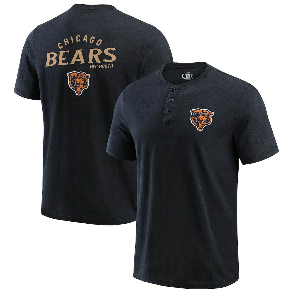 Darius Rucker Collection Washed Henley T-Shirt - Chicago Bears T-shirts