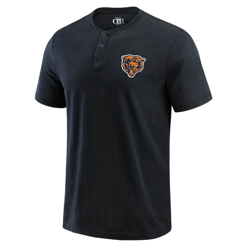 Darius Rucker Collection Washed Henley T-Shirt - Chicago Bears T-shirts