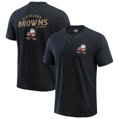 Darius Rucker Collection Washed Henley T-Shirt - Cleveland Browns T-shirts