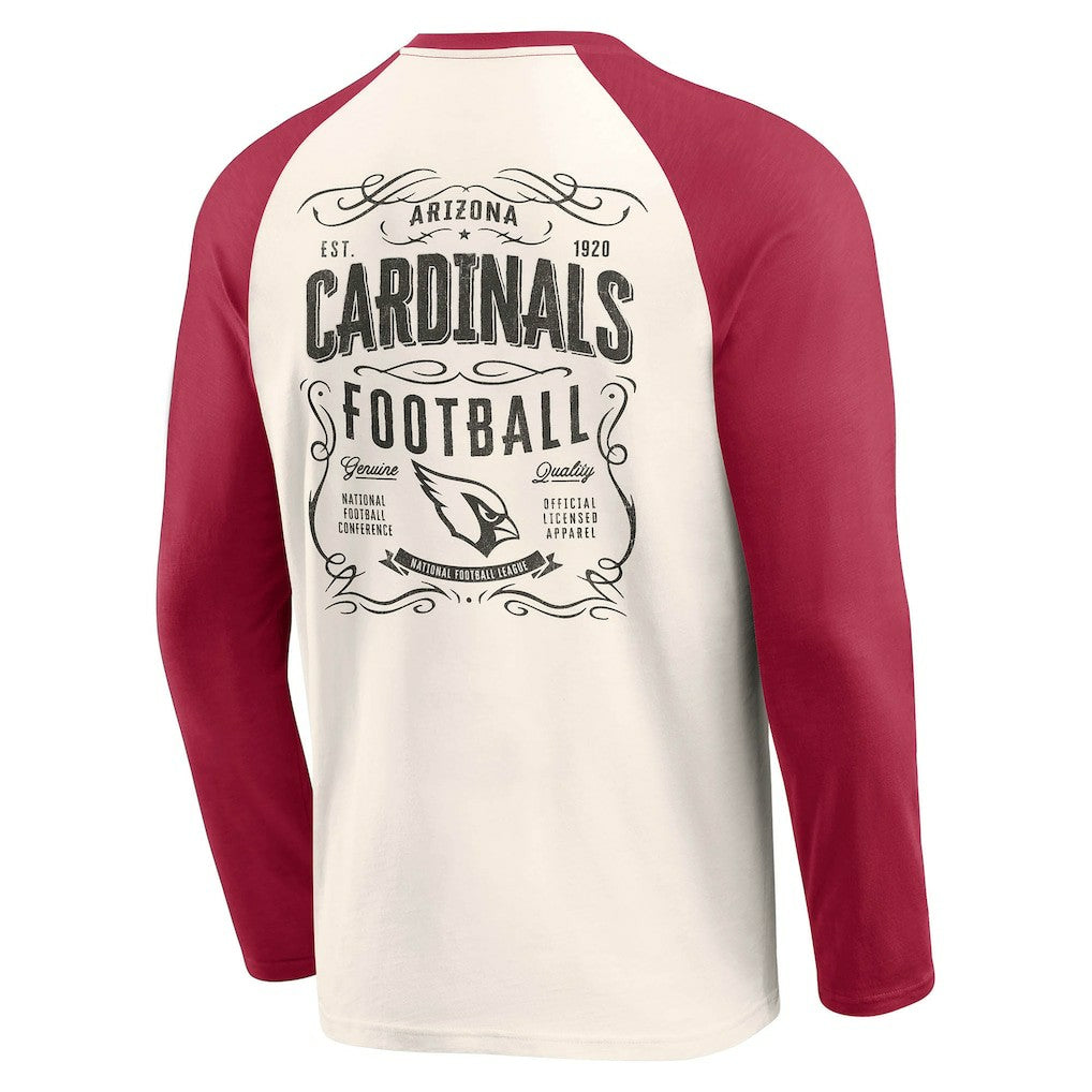 Darius Rucker Collection Raglan Henley T-Shirt - Arizona Cardinals T-shirts