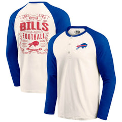 Darius Rucker Collection Raglan Henley T-Shirt - Buffalo Bills T-shirts