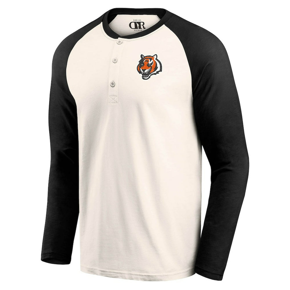 Darius Rucker Collection Raglan Henley T-Shirt - Cincinnati Bengals T-shirts