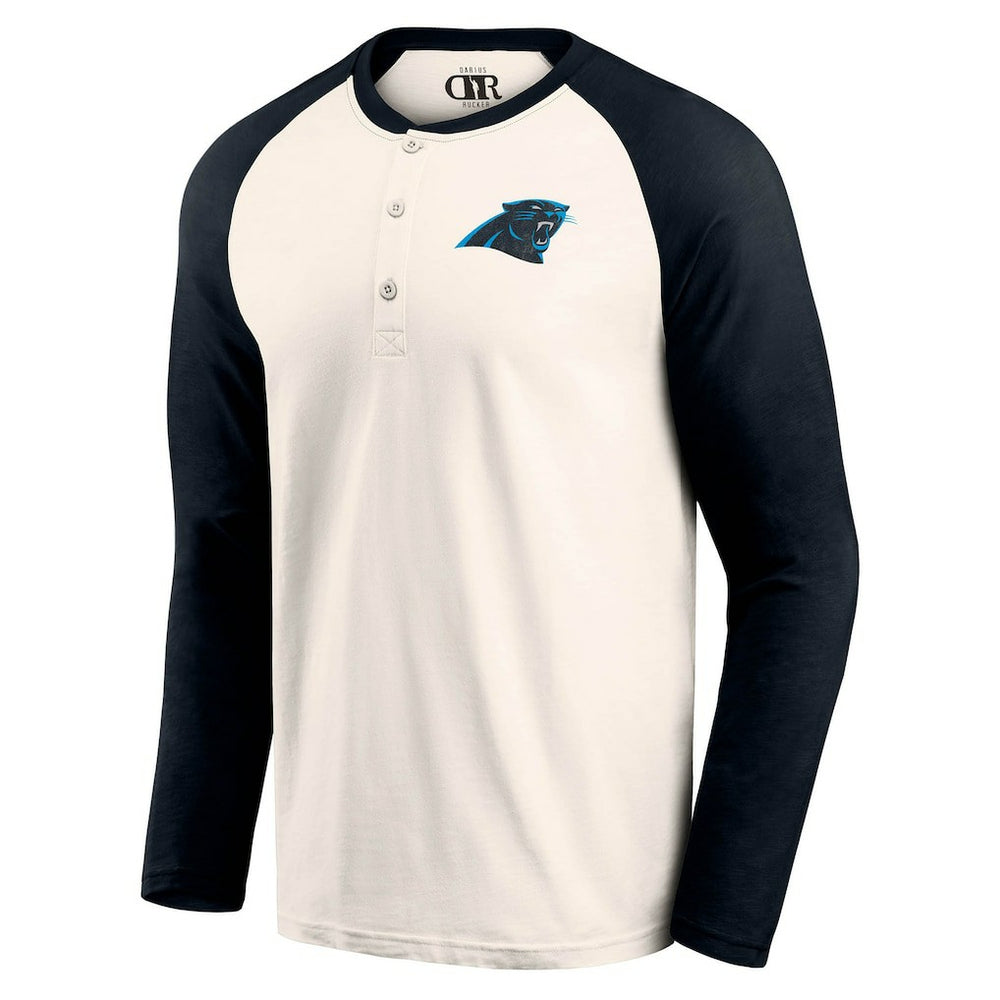 Darius Rucker Collection Raglan Henley T-Shirt - Carolina Panthers T-shirts