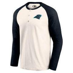 Darius Rucker Collection Raglan Henley T-Shirt - Carolina Panthers T-shirts