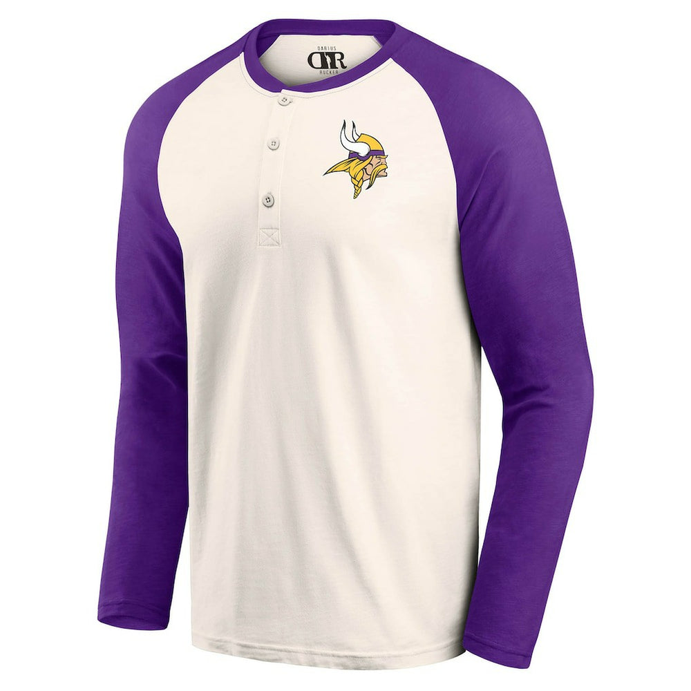 Darius Rucker Collection Raglan Henley T-Shirt - Minnesota Vikings T-shirts