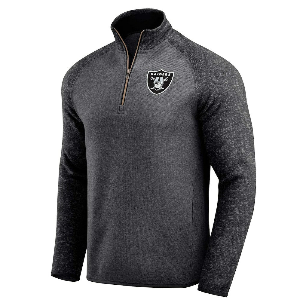 Darius Rucker Collection Tonal Quarter-Zip Jacket - Las Vegas Raiders Jackets