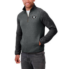 Darius Rucker Collection Tonal Quarter-Zip Jacket - Las Vegas Raiders Jackets