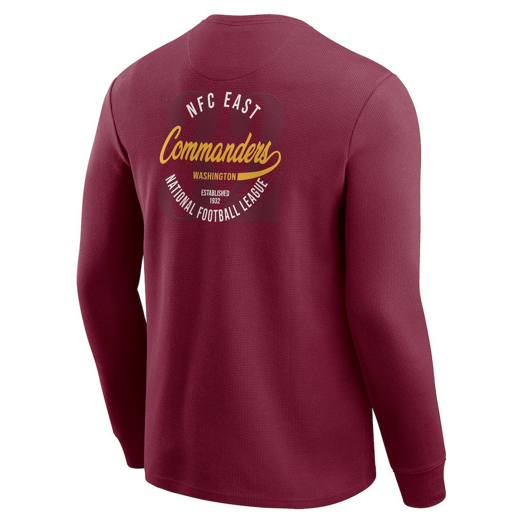 Darius Rucker Collection Washed Waffle-Knit Long Sleeve T-Shirt - Washington Commanders T-shirts