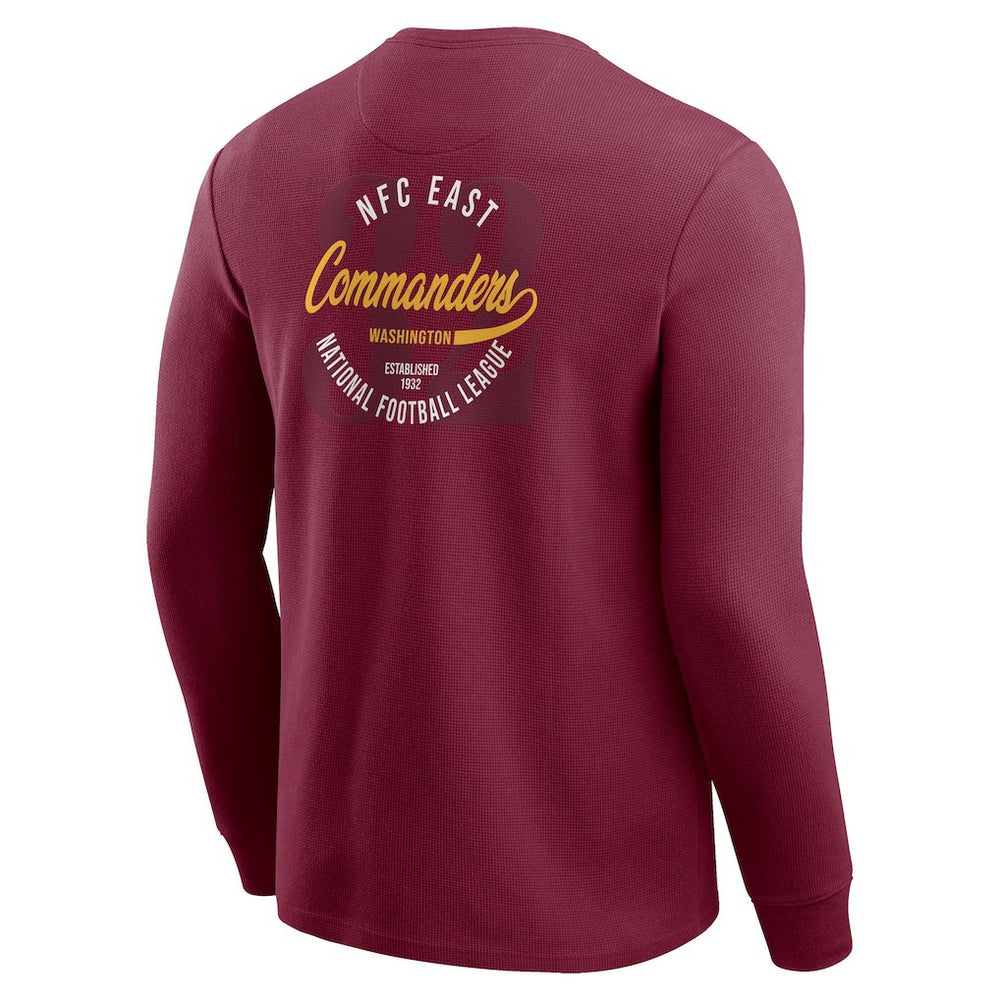 Darius Rucker Collection Washed Waffle-Knit Long Sleeve T-Shirt - Washington Commanders T-shirts