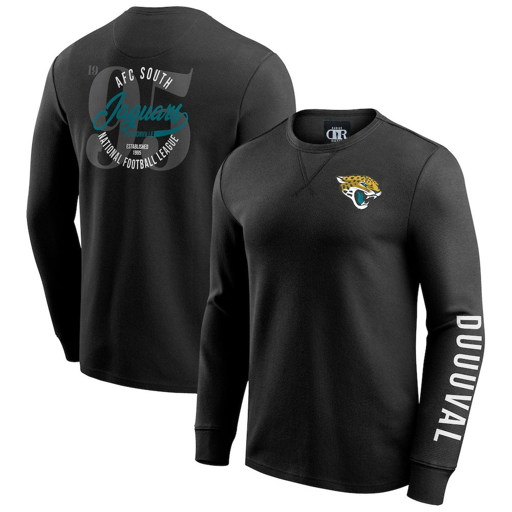 Darius Rucker Collection Washed Waffle-Knit Long Sleeve T-Shirt - Jacksonville Jaguars T-shirts