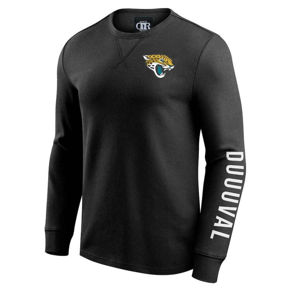 Darius Rucker Collection Washed Waffle-Knit Long Sleeve T-Shirt - Jacksonville Jaguars T-shirts