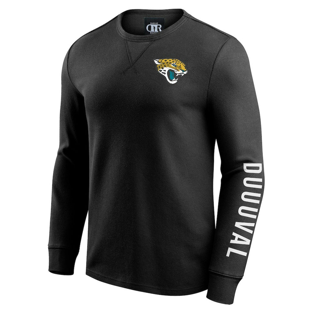 Darius Rucker Collection Washed Waffle-Knit Long Sleeve T-Shirt - Jacksonville Jaguars T-shirts