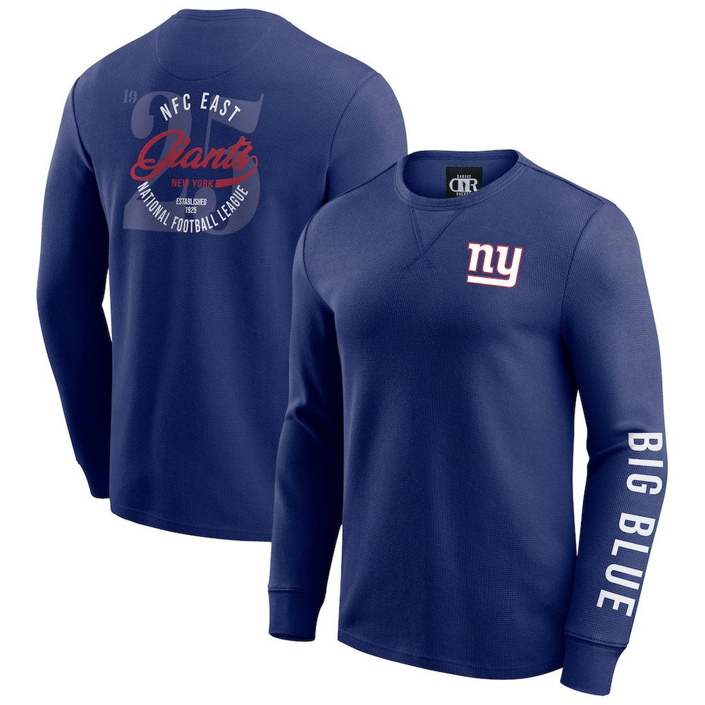Darius Rucker Collection Washed Waffle-Knit Long Sleeve T-Shirt - New York Giants T-shirts
