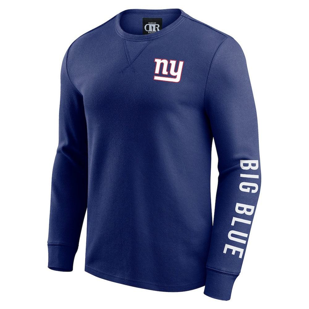 Darius Rucker Collection Washed Waffle-Knit Long Sleeve T-Shirt - New York Giants T-shirts