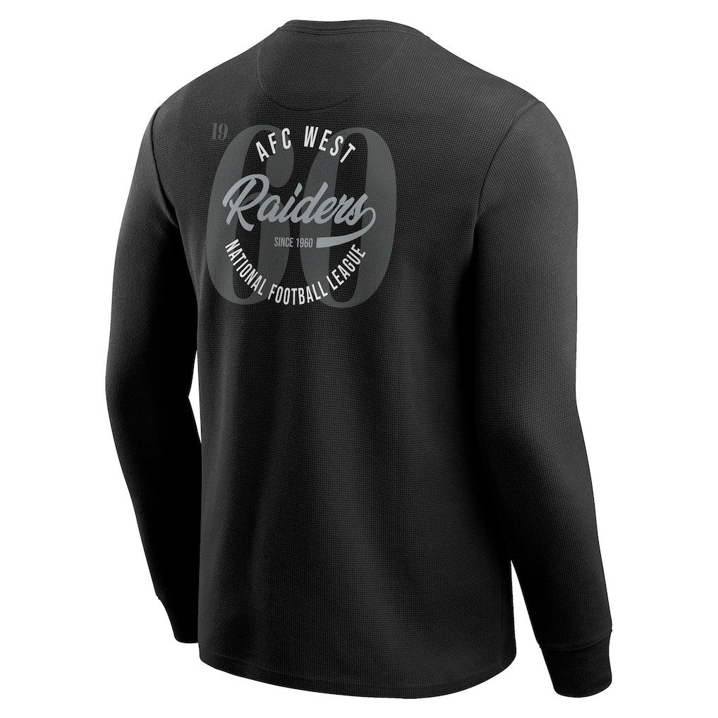 Darius Rucker Collection Washed Waffle-Knit Long Sleeve T-Shirt - Las Vegas Raiders T-shirts