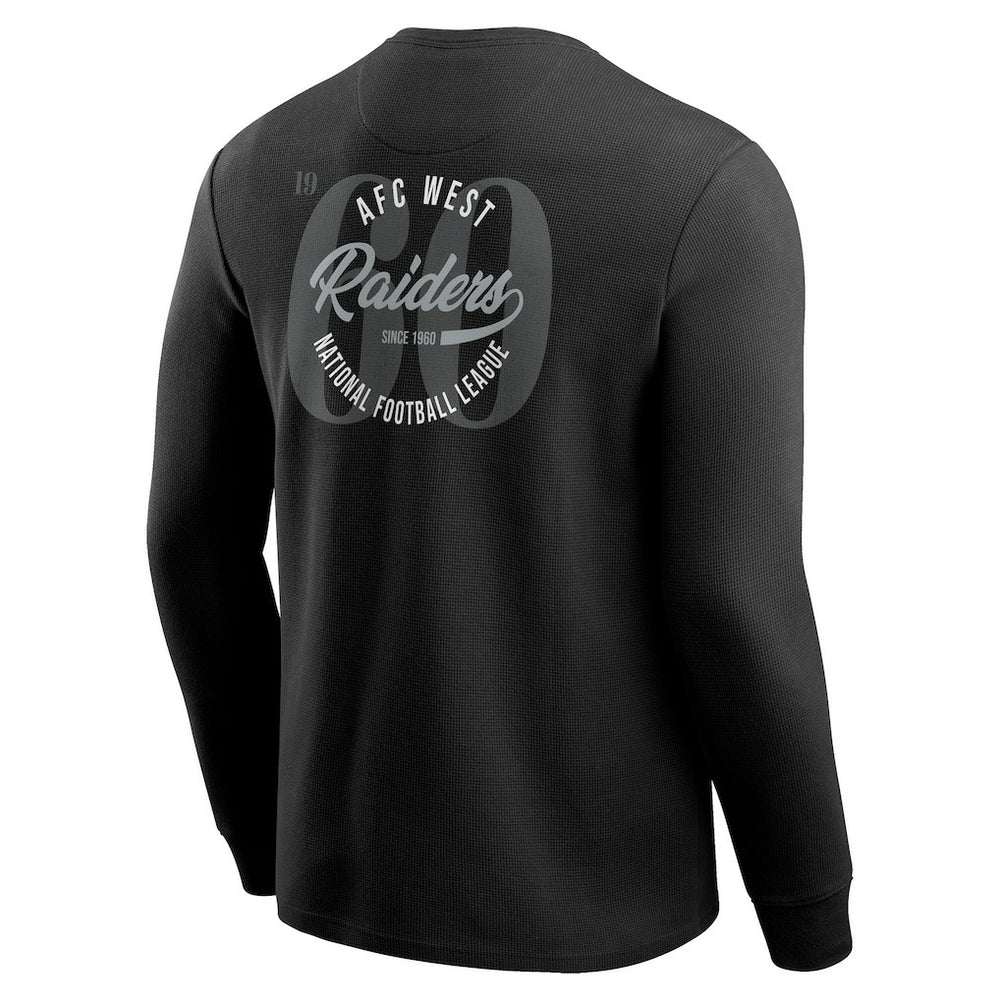 Darius Rucker Collection Washed Waffle-Knit Long Sleeve T-Shirt - Las Vegas Raiders T-shirts