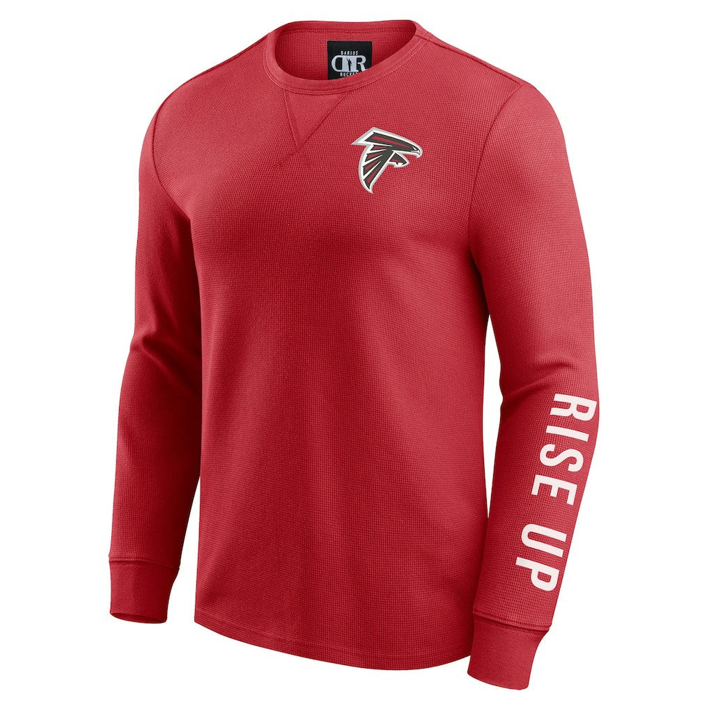 Darius Rucker Collection Washed Waffle-Knit Long Sleeve T-Shirt - Atlanta Falcons T-shirts