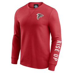 Darius Rucker Collection Washed Waffle-Knit Long Sleeve T-Shirt - Atlanta Falcons T-shirts