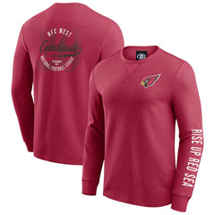 Darius Rucker Collection Washed Waffle-Knit Long Sleeve T-Shirt - Arizona Cardinals T-shirts