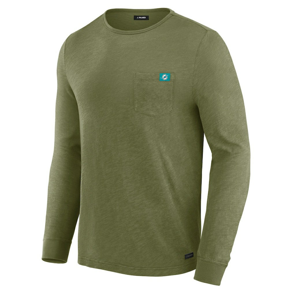 J. Palmer In-The-Pocket Long Sleeve T-Shirt - Miami Dolphins T-shirts