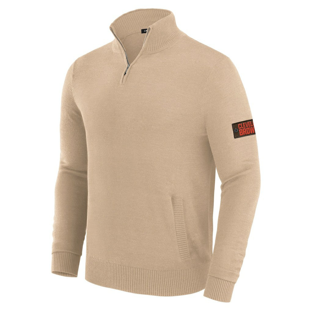 J. Palmer Franchise Quarter-Zip Sweater - Cleveland Browns