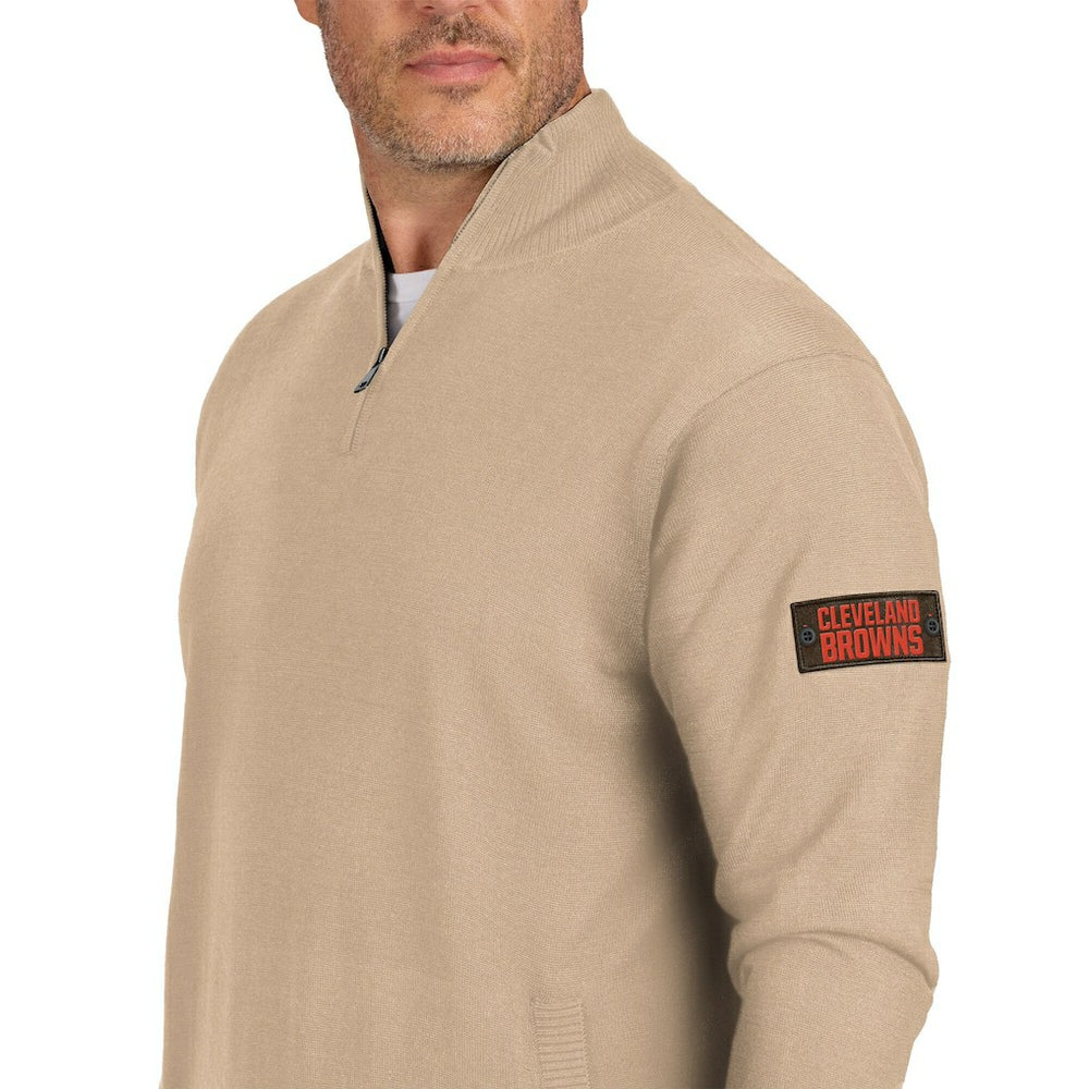 J. Palmer Franchise Quarter-Zip Sweater - Cleveland Browns