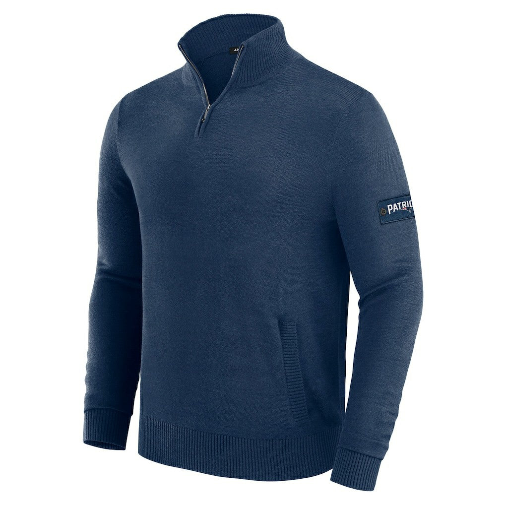 J. Palmer Franchise Quarter-Zip Sweater - New England Patriots