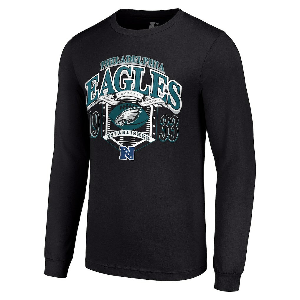 Starter Retro Long Sleeve Graphic T-Shirt - Philadelphia Eagles T-shirts