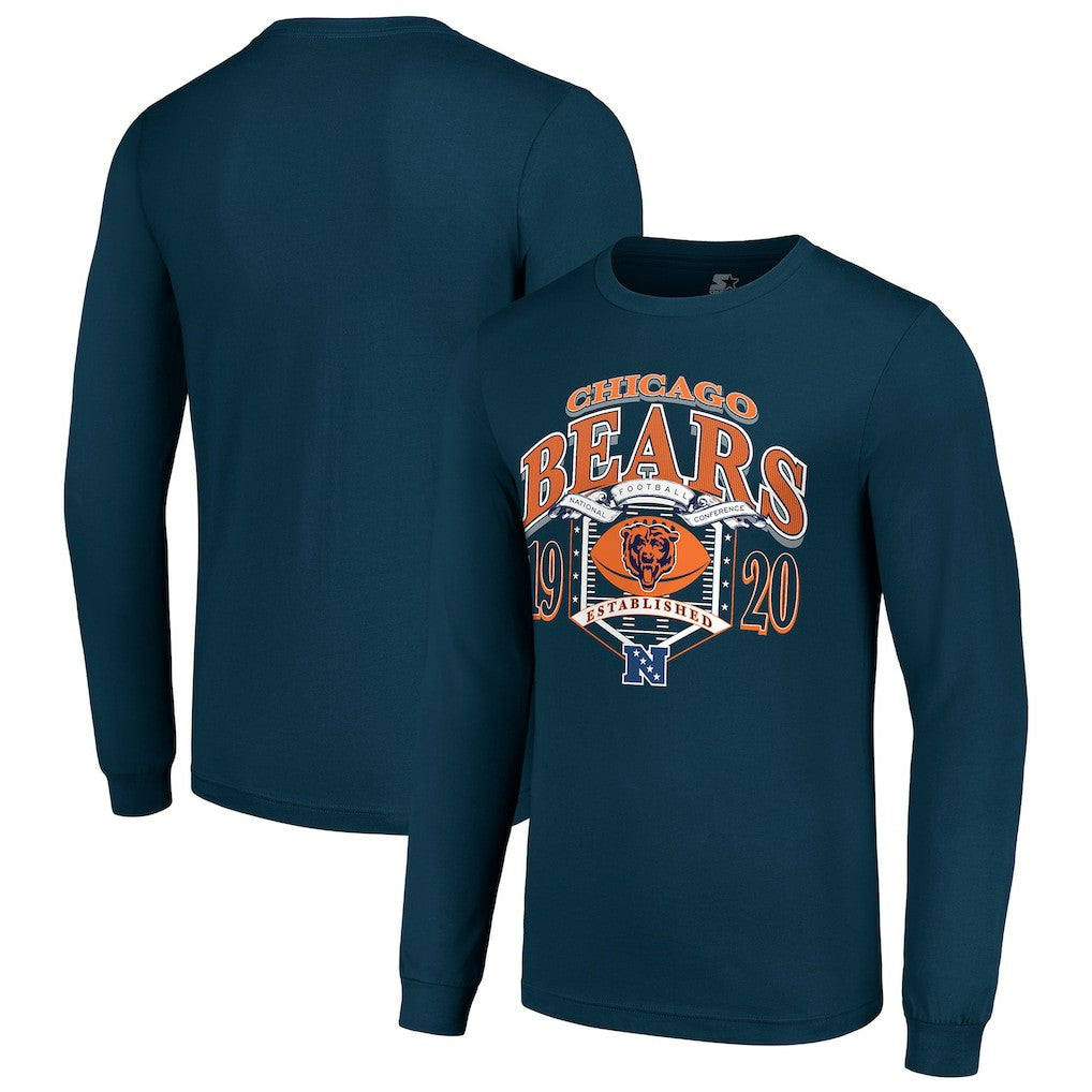 Starter Retro Long Sleeve Graphic T-Shirt - Chicago Bears T-shirts