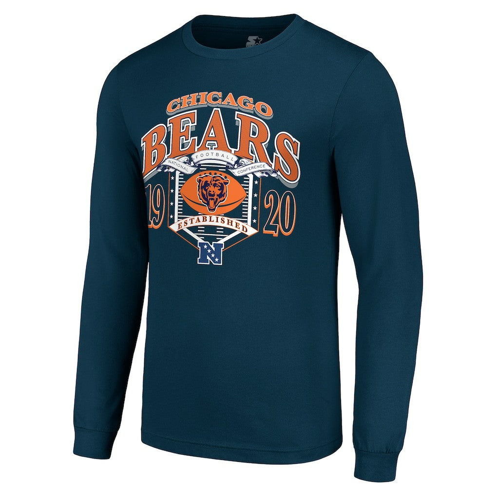Starter Retro Long Sleeve Graphic T-Shirt - Chicago Bears T-shirts