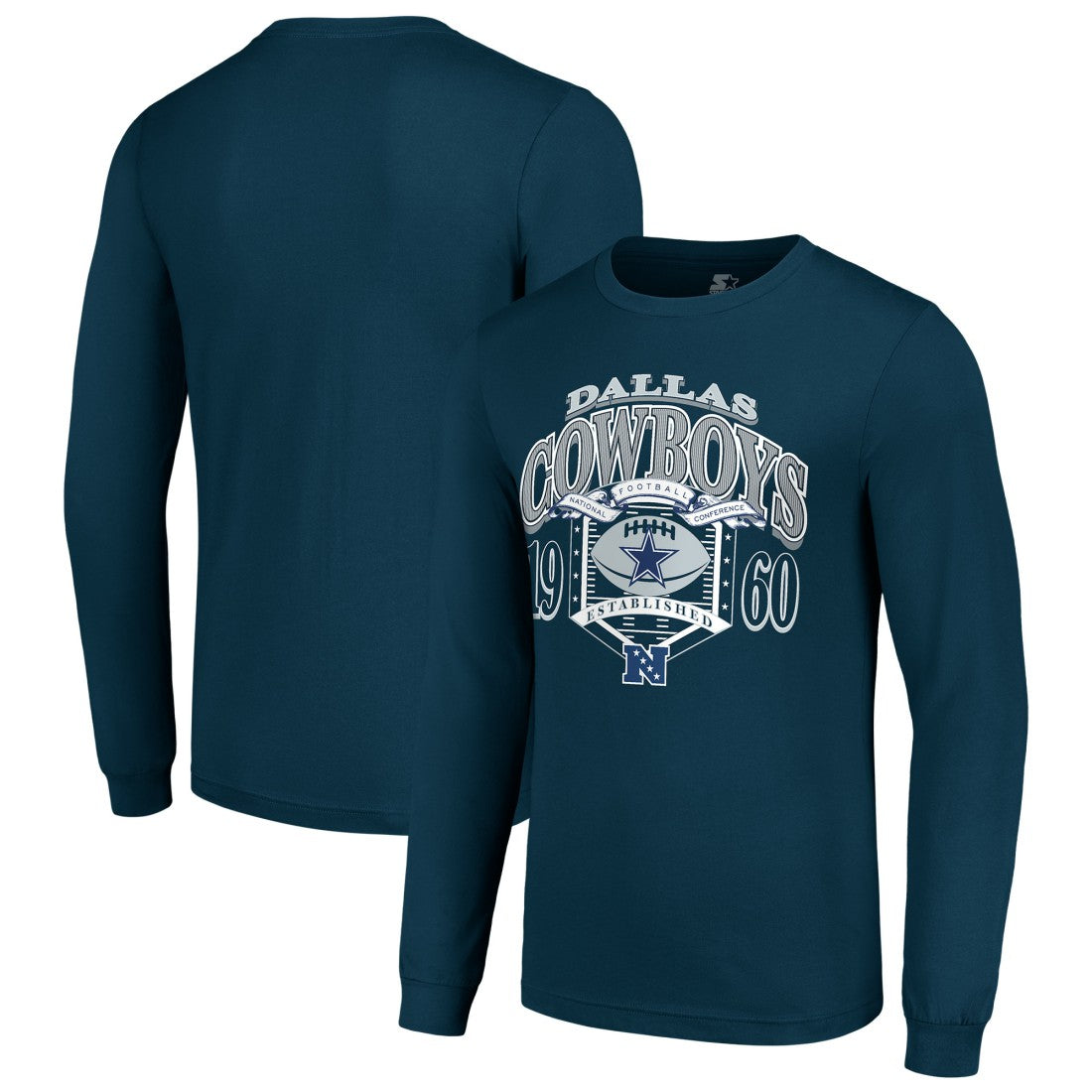 Starter Retro Long Sleeve Graphic T-Shirt - Dallas Cowboys T-shirts
