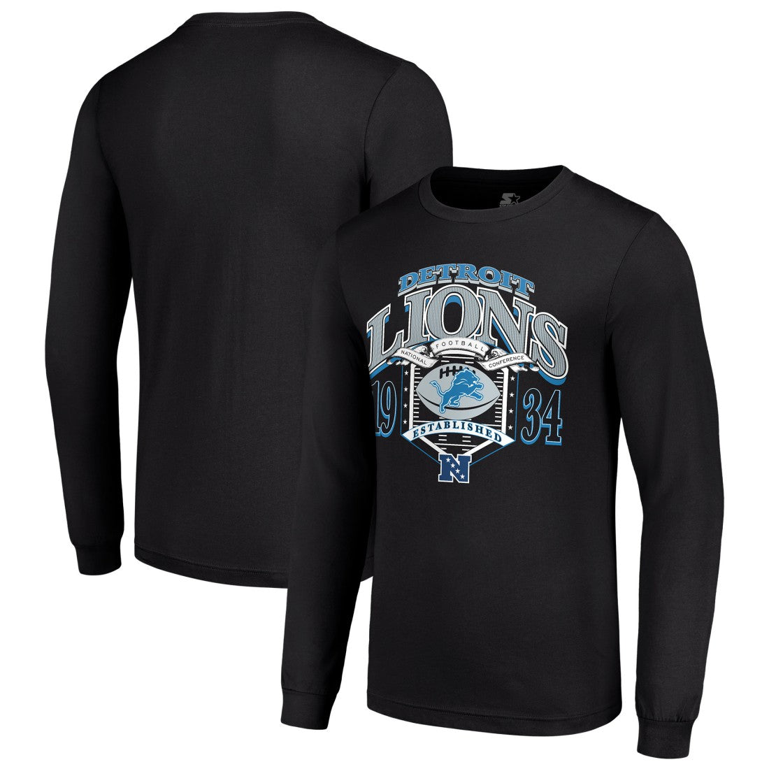Starter Retro Long Sleeve Graphic T-Shirt - Detroit Lions T-shirts