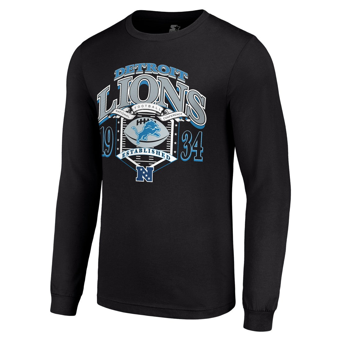 Starter Retro Long Sleeve Graphic T-Shirt - Detroit Lions T-shirts