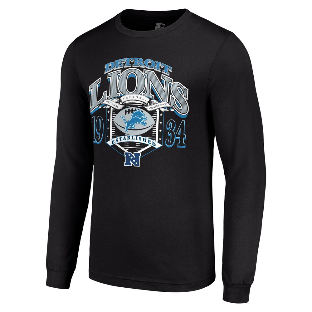 Starter Retro Long Sleeve Graphic T-Shirt - Detroit Lions T-shirts
