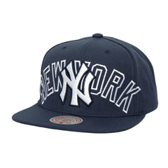 Navy New York Yankees Mitchell & Ness Full Frontal Snapback Hat